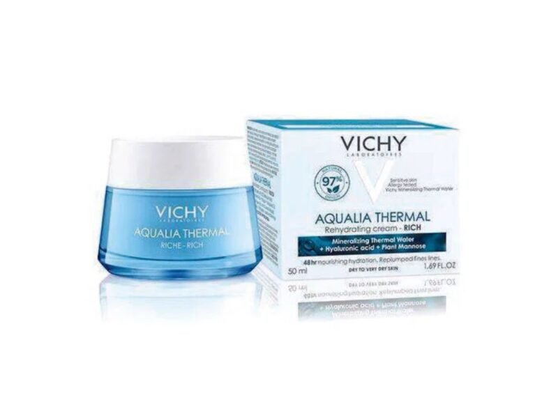 Vichy Aqualia Thermal Face Moisturizing Rich Cream for Dry Skin 50ml - Image 2