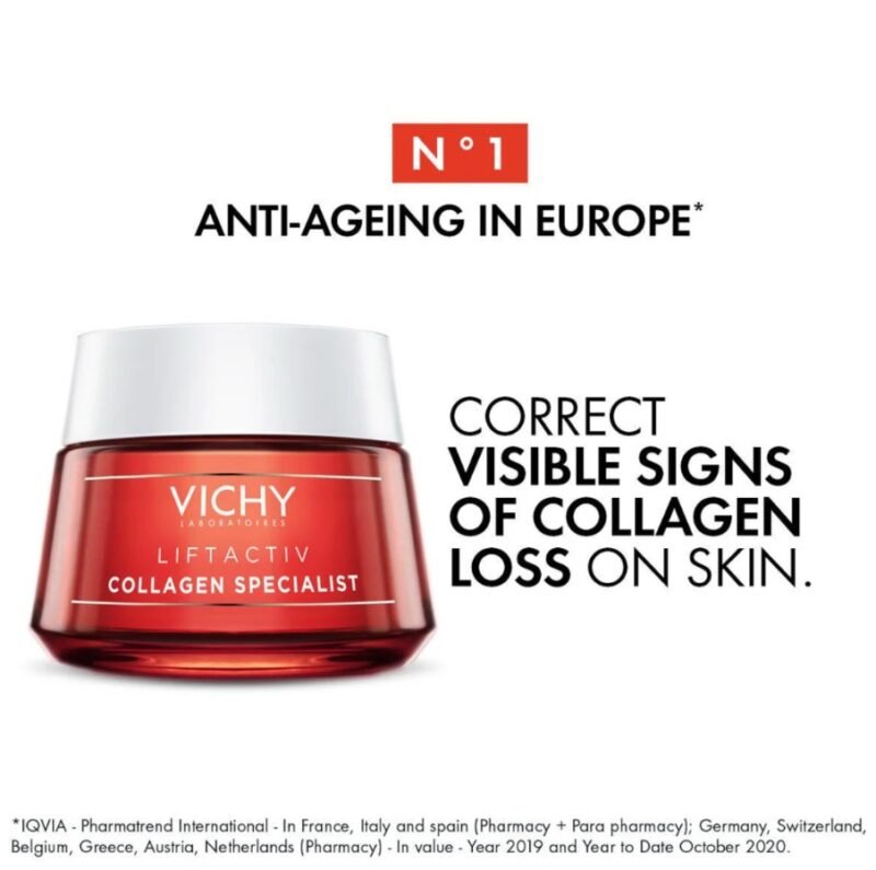 Vichy Liftactiv Collagen Anti Aging Day Cream 50ml - Image 3