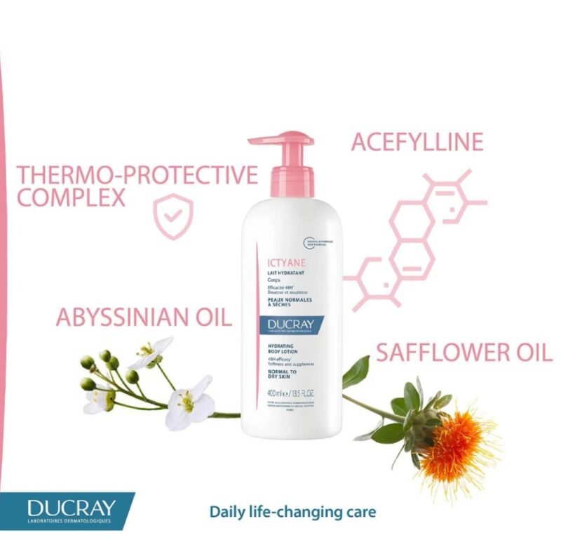 Ducray ICTYANE HYDRATING BODY LOTION 400ML - Image 2