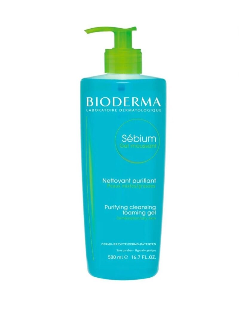 BIODERMA Sébium Gel Moussant - Purifying Cleansing Foaming Gel for Combination, Oily Skin 500ml