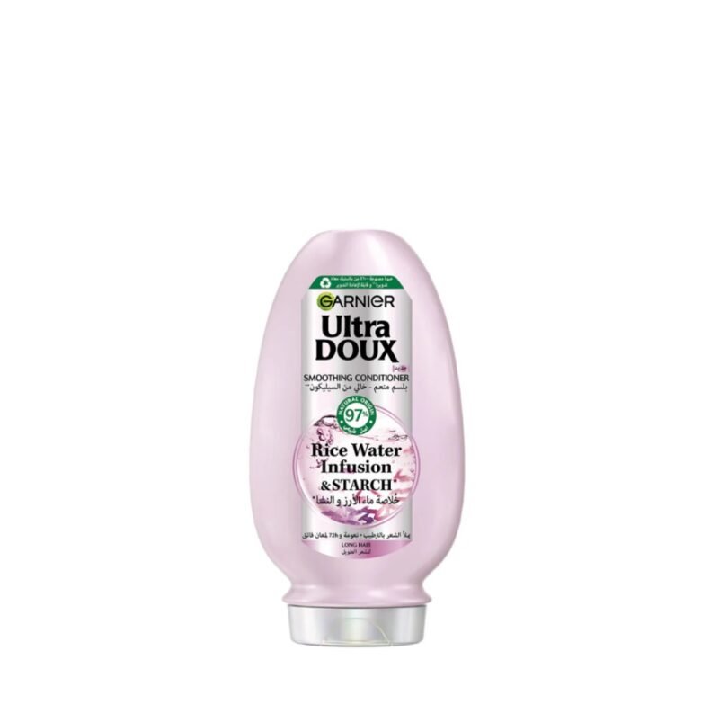 Garnier Ultra Doux Rice Water Infusion & Starch Conditioner For Long Hair, Smooth And Shine 200ml