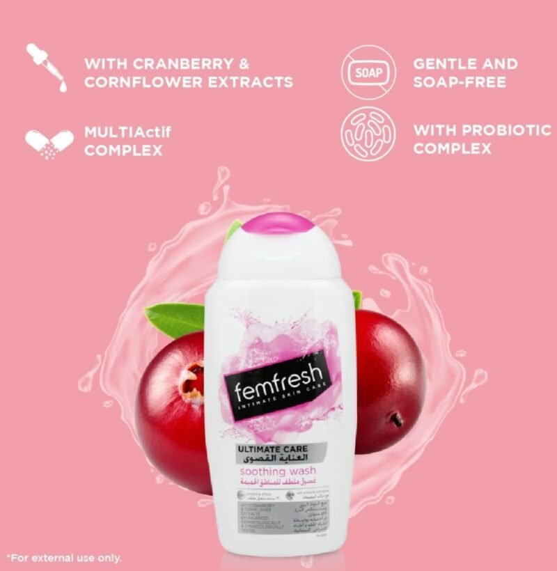 Fem Fresh Gentle Wash for Sensitive Areas with Cranberry - 250 ml - Image 2