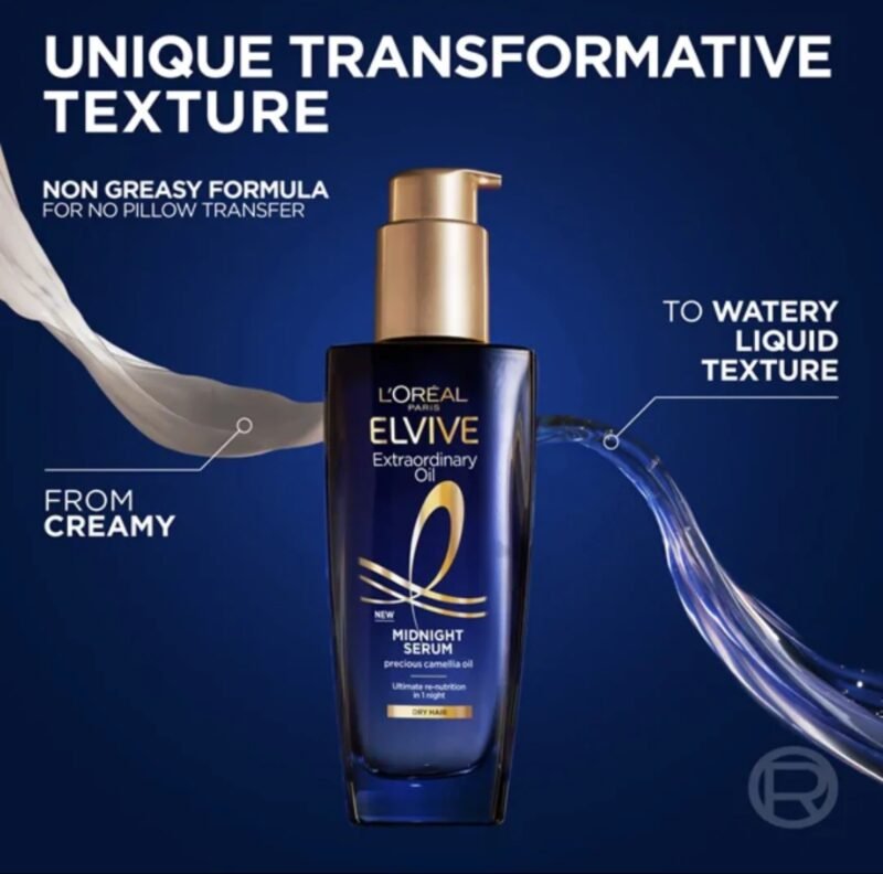 L'Oréal Paris Elvive Extraordinary Oil Midnight Serum 100ml - Image 2