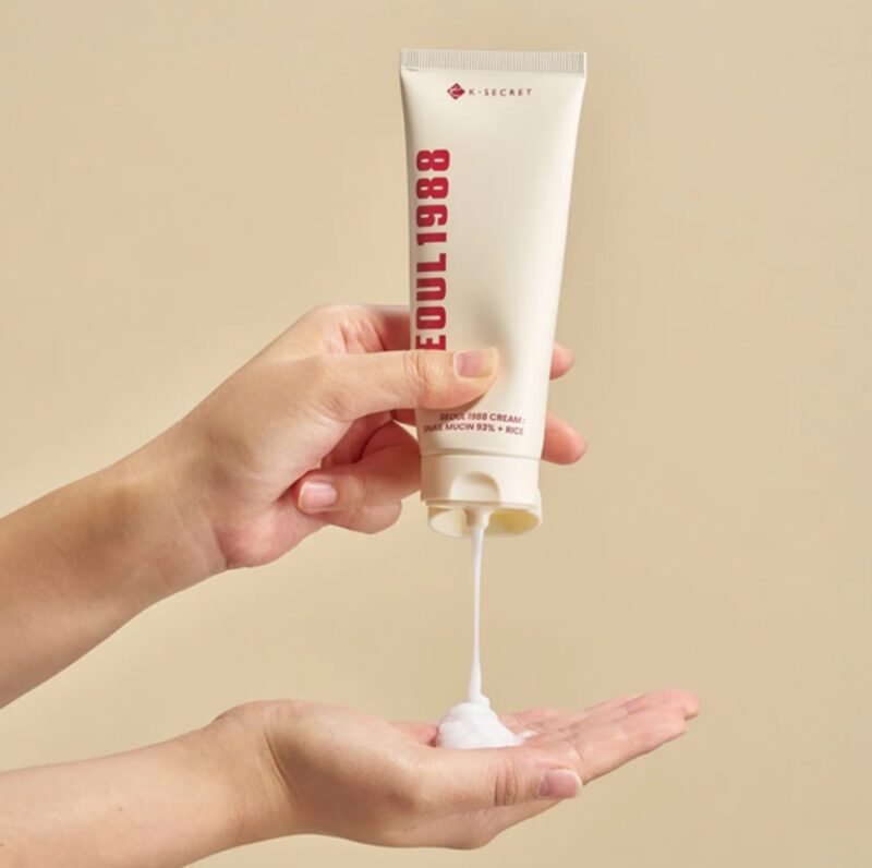 K-Secret Seoul 1988 Cream : Snail Mucin 93% + Rice Moisturizer - Image 3