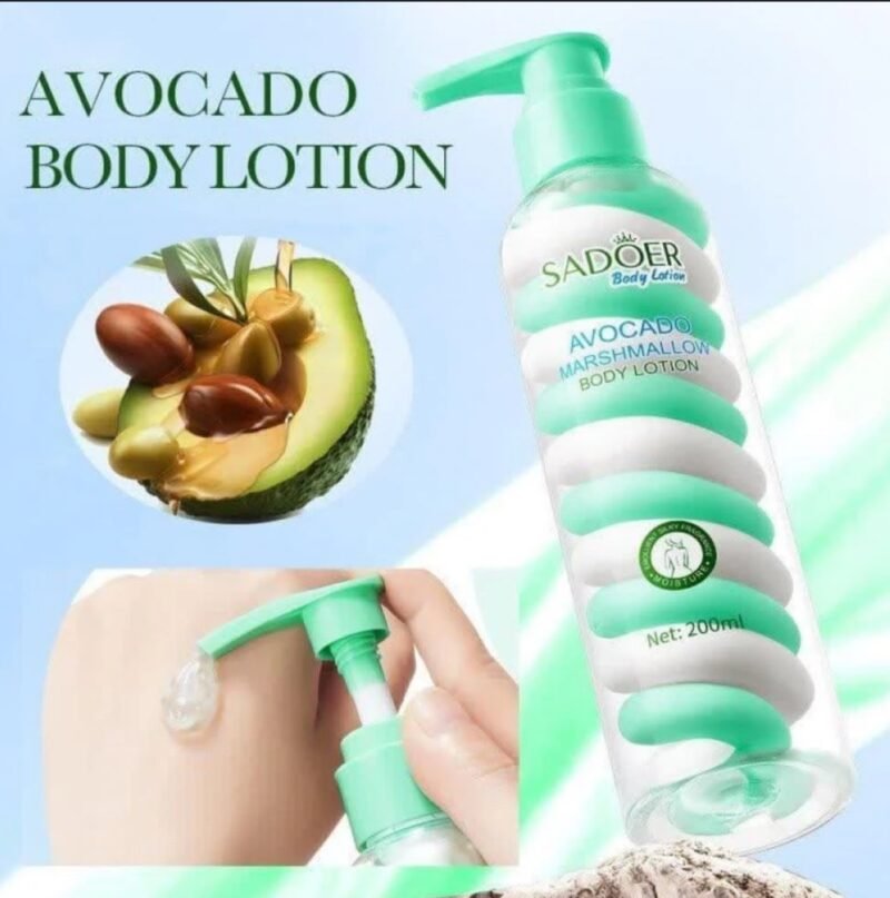 Sadoer Nicotinamide Marshmallow Avocado Body Lotion 200ml - Image 2