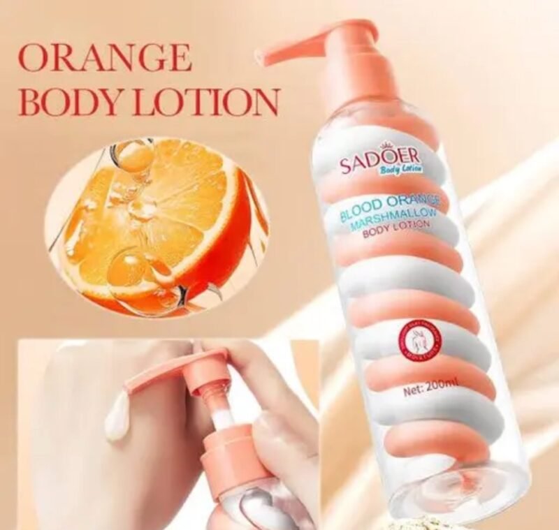 Sadoer Blood Orange Skin Moisturizing Tender Brighten Cream Marshmallow Body Lotion For Women 200ml - Image 2