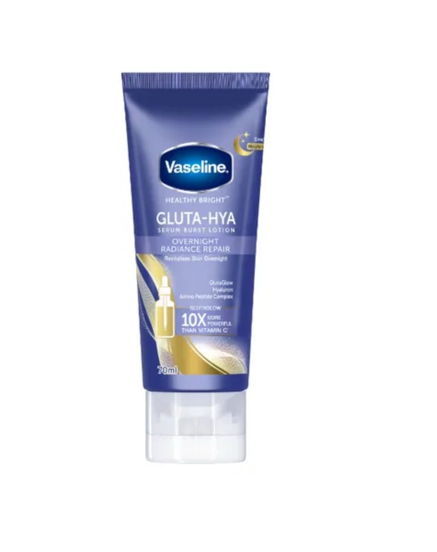 Vaseline Healthy Bright Gluta-Hya Serum Burst Lotion Overnight Radiance Repair 70Ml