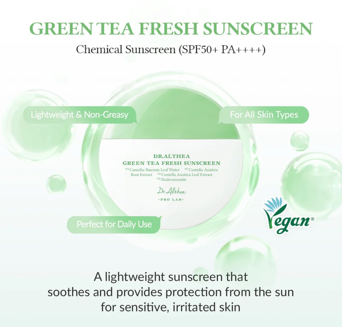 Dr.Althea Green Tea Fresh Sunscreen - Image 2