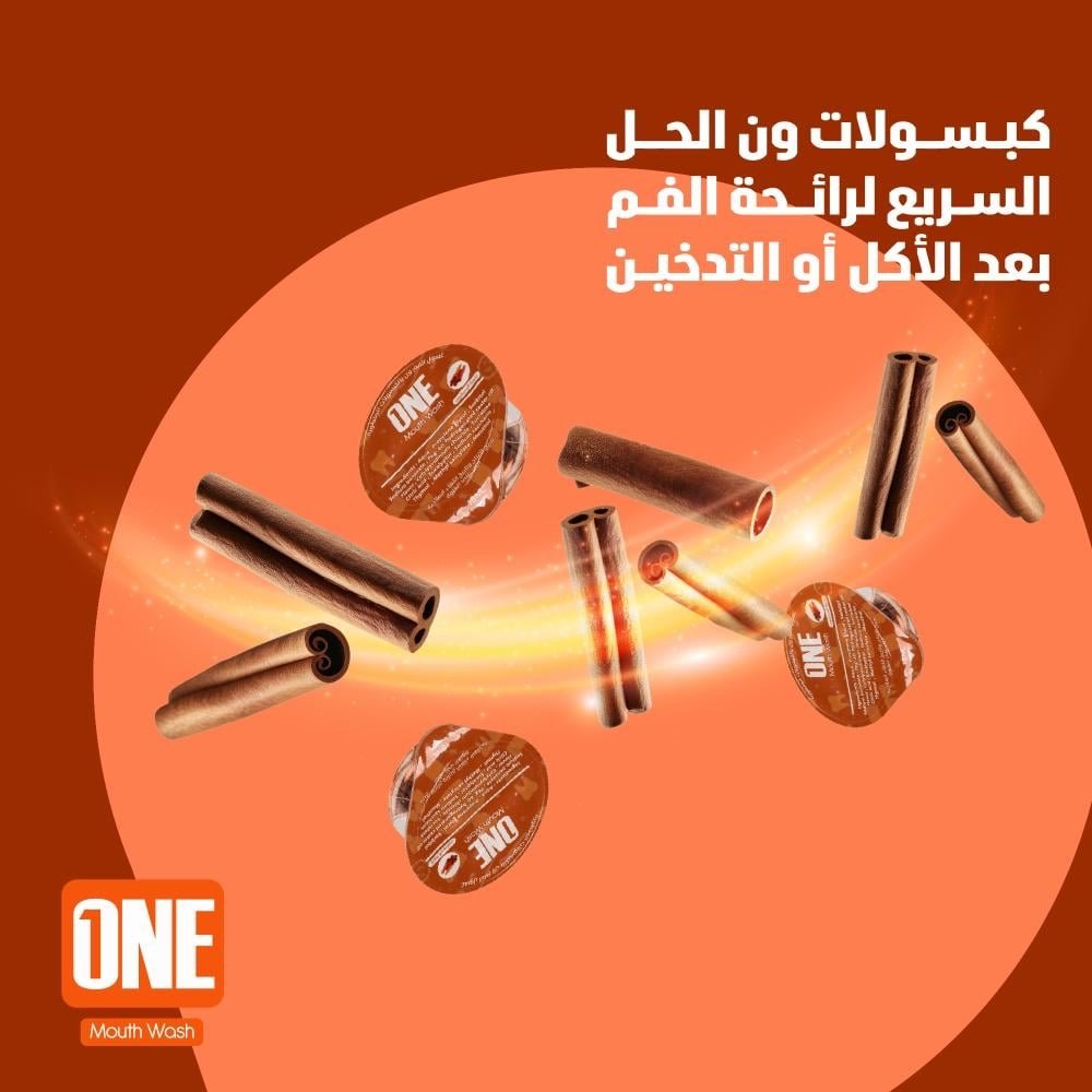 One Advanced Capsule Mouthwash 15ml Cinnamon Flavour 20 capsules - Image 5