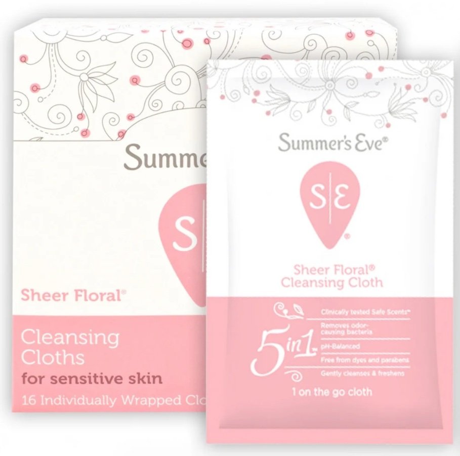 Summer's Eve Sheer Floral Daily Feminine Wipes, Removes Odor, pH Balanced (16 wipes) - Image 2
